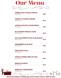 Simple Pink and Gray Menu Template | PosterMyWall
