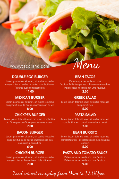 Simple Menu Template | PosterMyWall