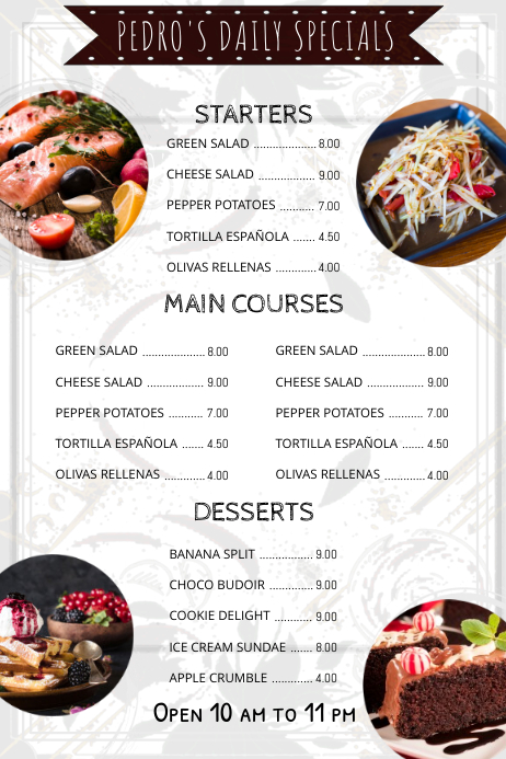 Copy of Simple Menu Template | PosterMyWall