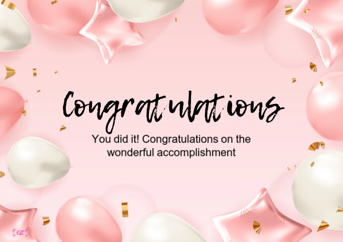 Simple Minimalist Congratulations Card Template | PosterMyWall