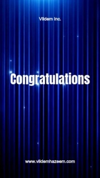 Simple Modern Congratulations video 数字显示屏 (9:16) template