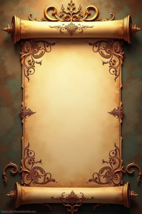 Simple Modern Illustrative Scroll Template Poster