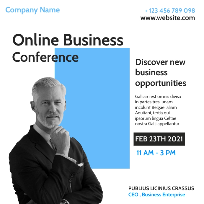 Copy of simple modern minimal business conference ins | PosterMyWall