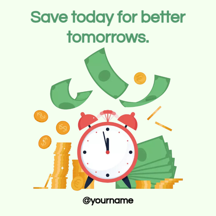 Copy of Simple Modern Money Savings Instagram Post | PosterMyWall