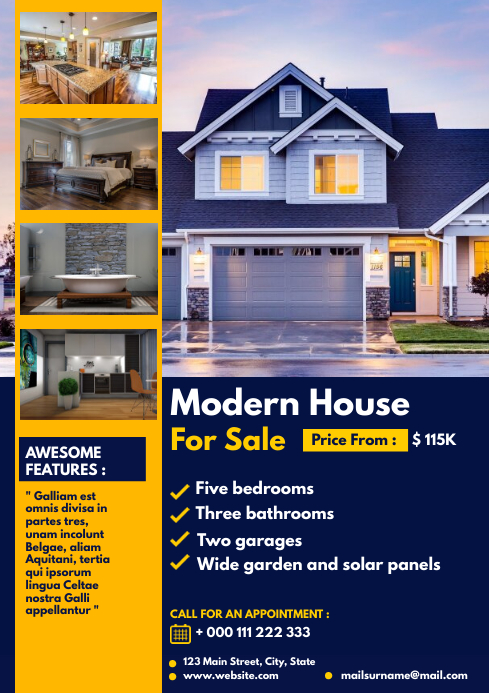 Modele Simple Brochure Portes Ouvertes Moderne Brochure Maison Moderne F Postermywall