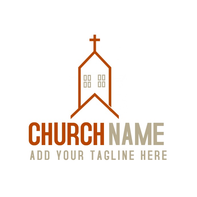 Copy Of Simple Modern Orange And Grey Church Logo Postermywall