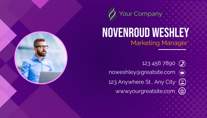 Simple Name Card Template | PosterMyWall