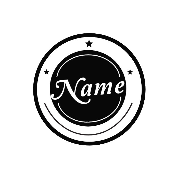 Easy Simple Name Design Simple Name circular logo Template | PosterMyWall