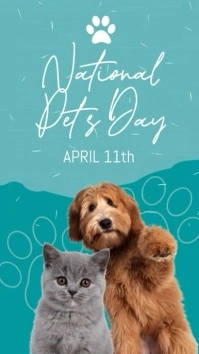 Simple National Pets Day История на Instagram template