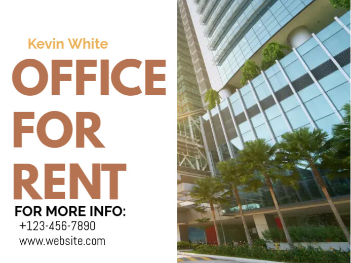 Simple Office For Rent Yard Sign Template | PosterMyWall