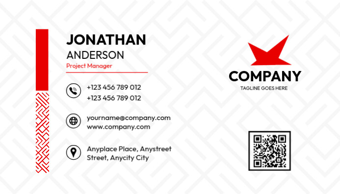 Simple pattern business card template