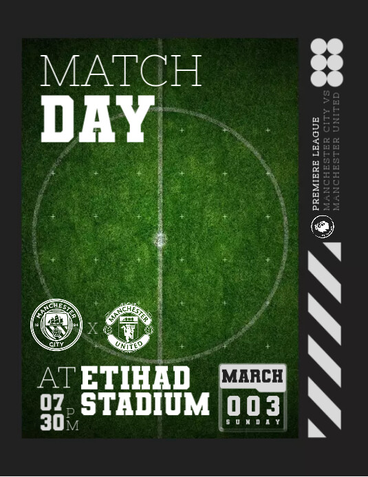 Simple Premium Matchday Template PosterMyWall Simple Premium Matchday Template PosterMyWall