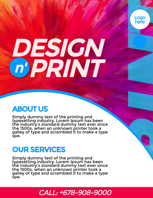 Copy of SIMPLE PROFESSIONAL PRINTING COMPANY FLYER (1 PosterMyWall