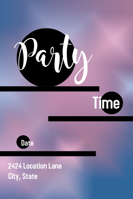 Simple Purple Party Announcement Poster Template Postermywall