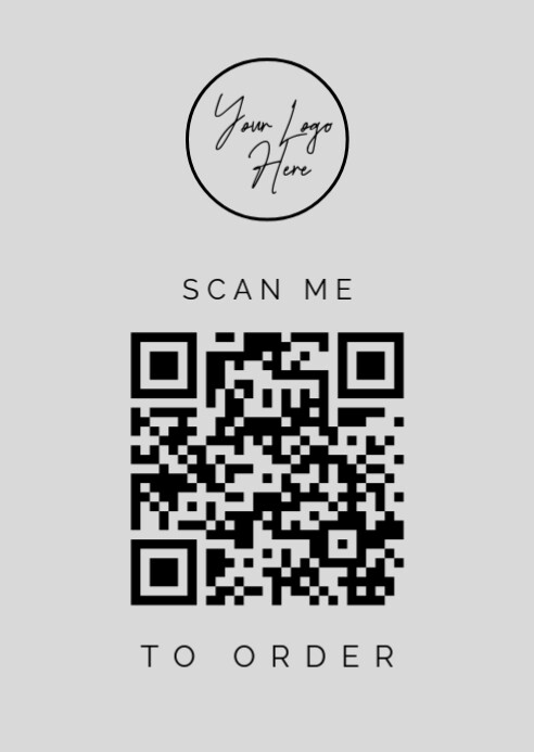 SImple QR Code Menu Ordering Template | PosterMyWall