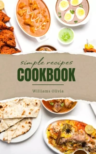 Simple Recipes cookbook template Kindle/Book Covers