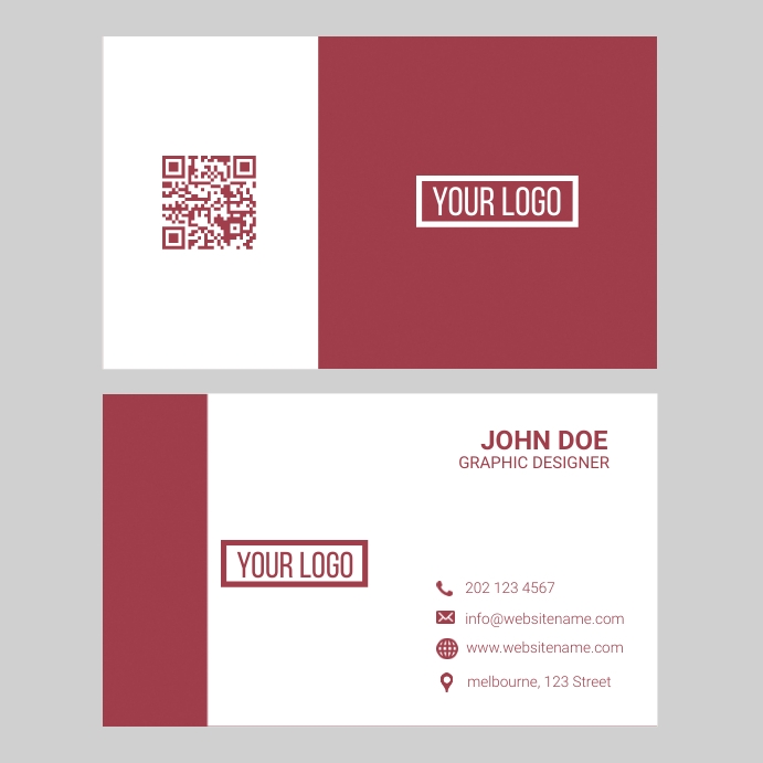 Simple Red Calling Card Instagram Post template