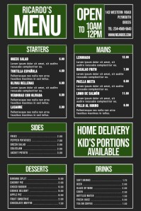 Simple Restaurant Menu Template | PosterMyWall