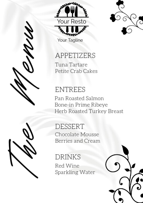 Simple Resto Menu Template | PosterMyWall