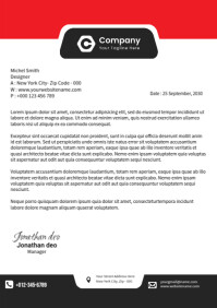 Red Header Template | PosterMyWall