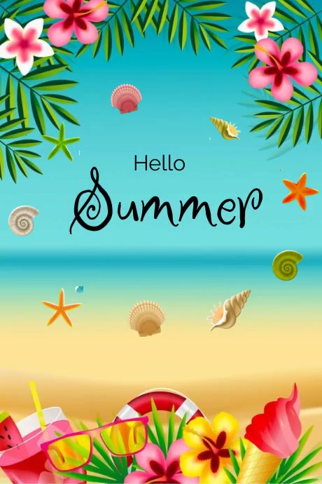 Editable Summer Image simple summer cool theme Template | PosterMyWall