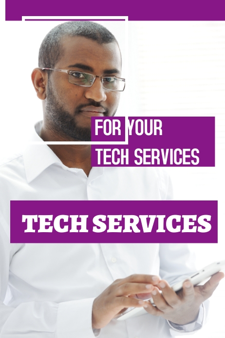 Simple tech service Template | PosterMyWall