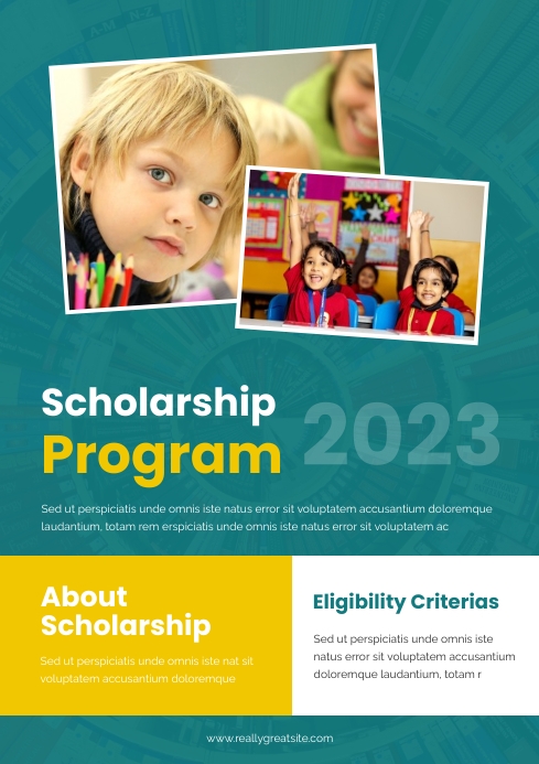 Simple Tosca Scholarship Program Flyer A4 template