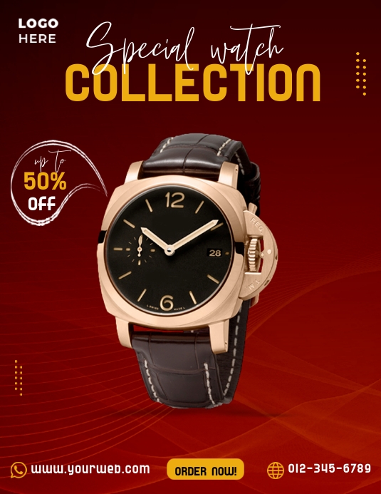 Simple Watch Flyer (US Letter) template