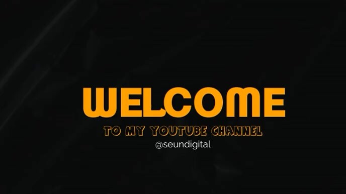 Simple Welcome To My Channel YouTube Intro Template | PosterMyWall
