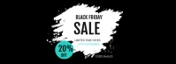 Simplistic Black Friday Sale Banner Retail Design Facebook Cover Photo template