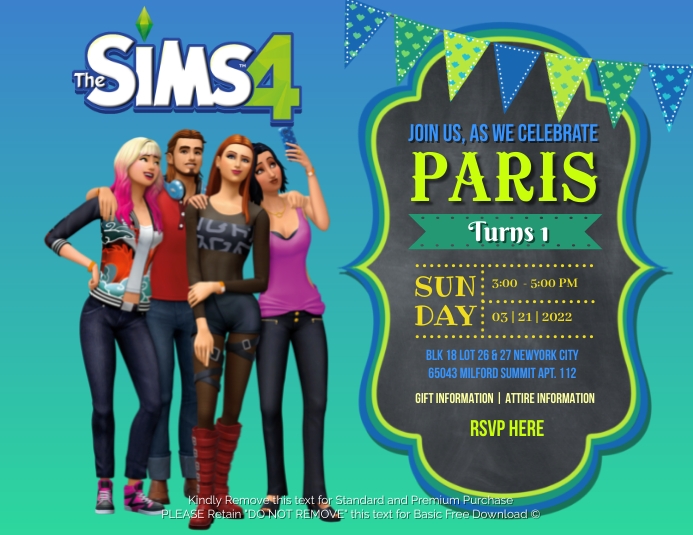 Sims Template PosterMyWall