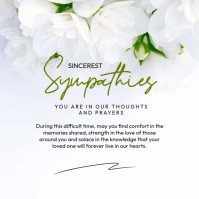 Sincere Sympathies Instagram Post template