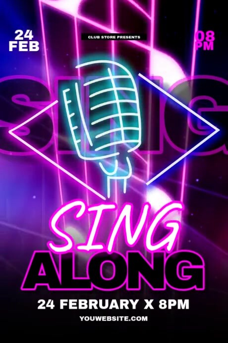 Sing Along Template | PosterMyWall