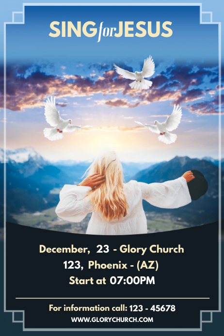 Sing for Jesus Template | PosterMyWall