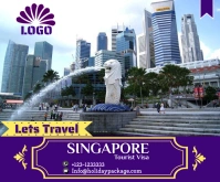 Singapore Travel สามเหลี่ยมขนาดกลาง template