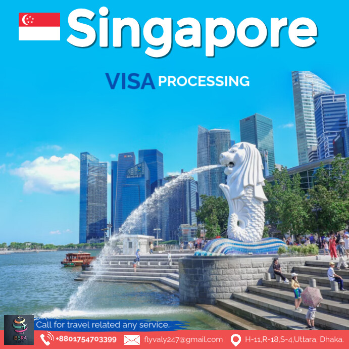 Singapore VISA Processing Ads Design Instagram Post template
