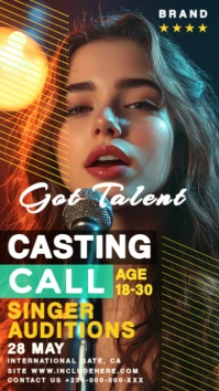 Singer Auditions Instagram Story Instagram-verhaal template