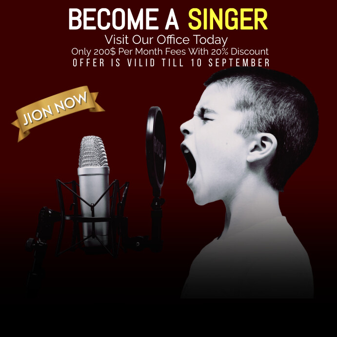 Plantilla de Singer Poster | PosterMyWall