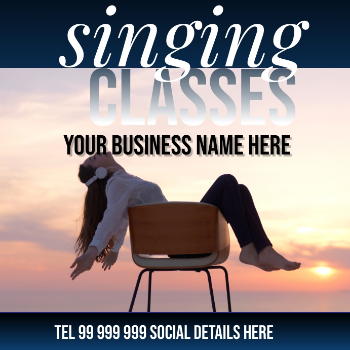 Simple Singer Posts. Design singing classes Template | PosterMyWall