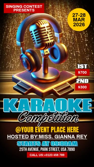 Singing Competition Ads Template | PosterMyWall