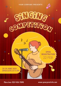 singing competition A3 template