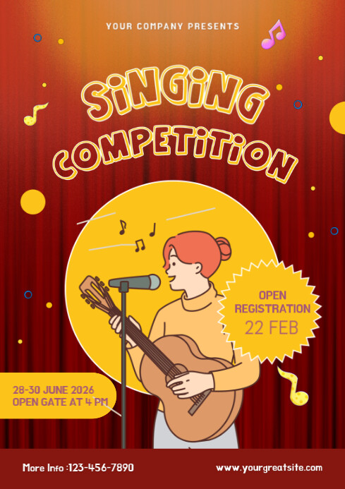Singing Contest Script singing competition Template | PosterMyWall