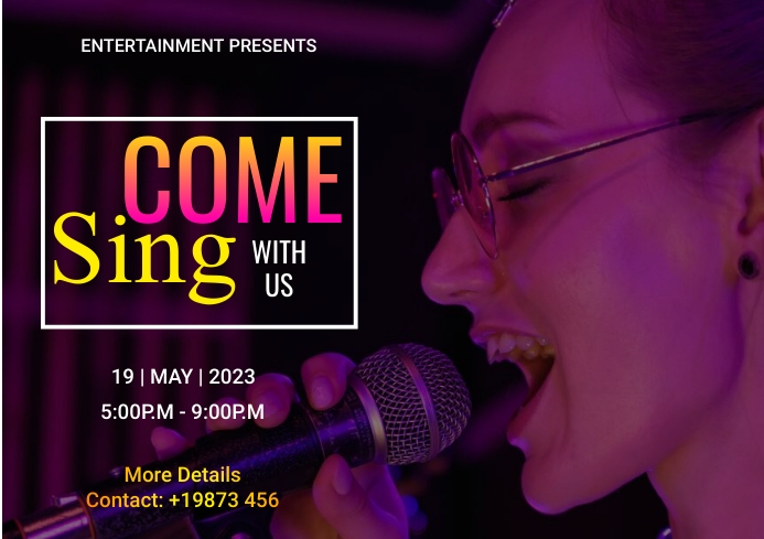 Singing Competition Layout Singing Competition Template | PosterMyWall
