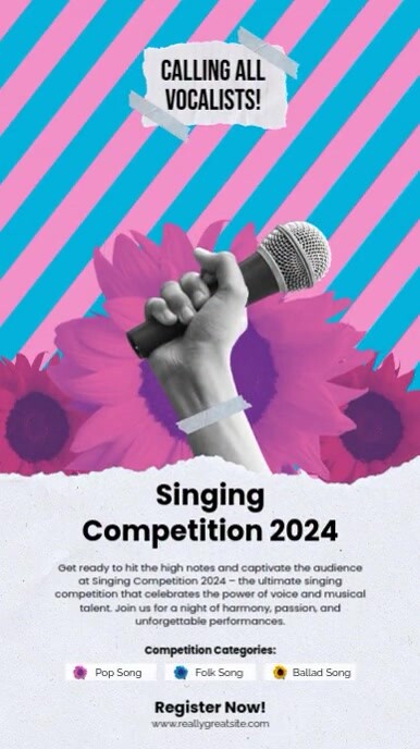 Singing Competition Layout Singing Competition Template | PosterMyWall