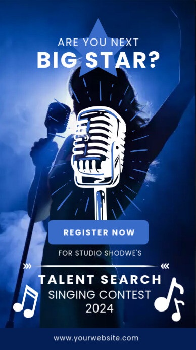 Singing Competition Layout singing competition template | PosterMyWall