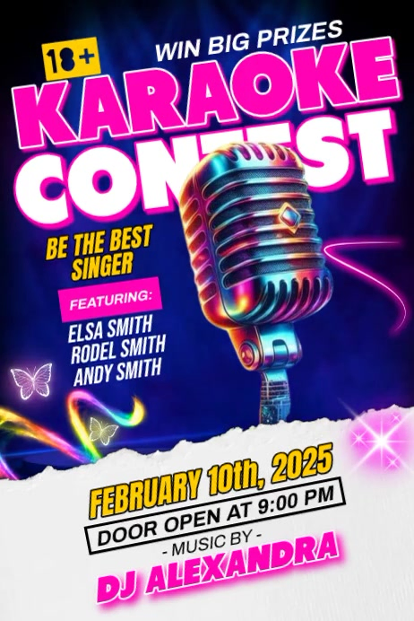 Singing Contest Ads Template | PosterMyWall