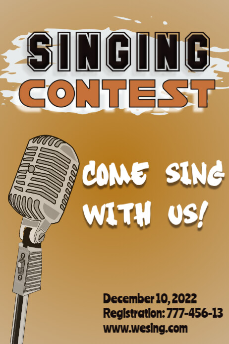 Singing Competition Layout Singing contest template | PosterMyWall
