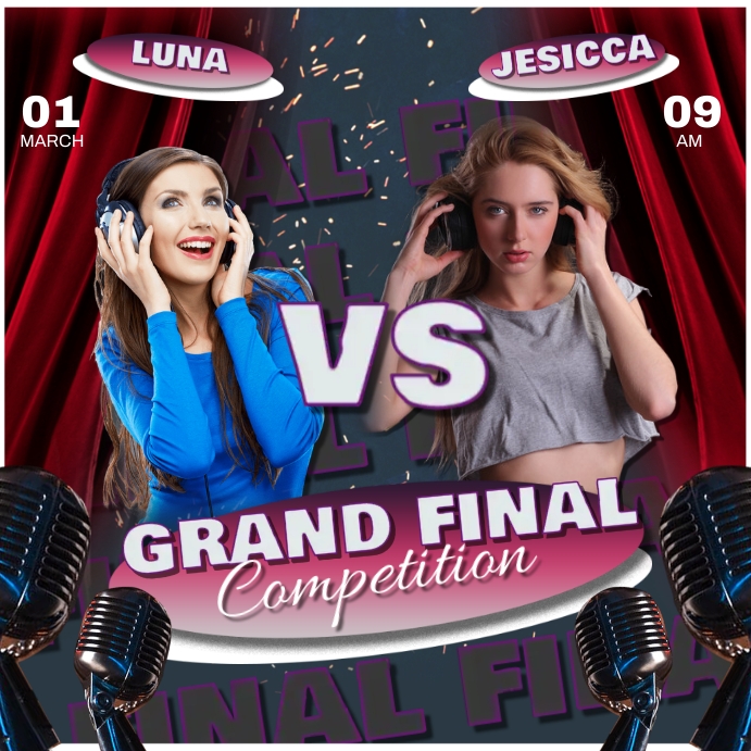 Singing Competition Layout Singing Grand Final Competition Template | PosterMyWall