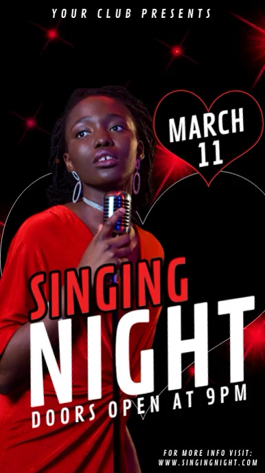 Copy of Singing Night, women's day, Karaoke Post (1) | PosterMyWall