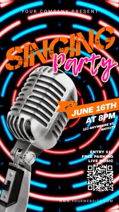 Plantilla de Singing Party | PosterMyWall